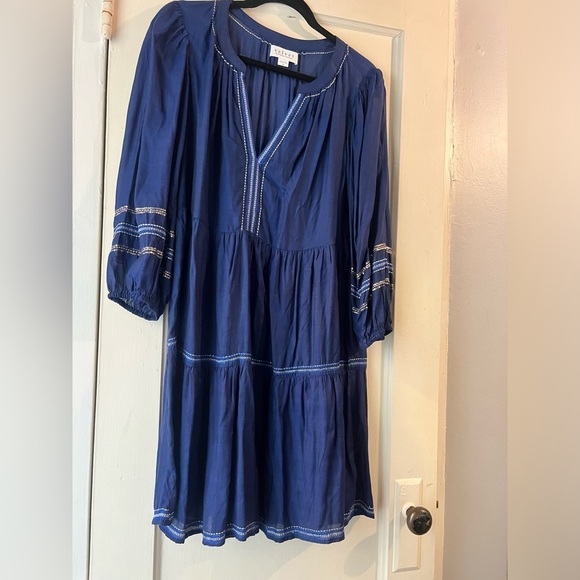 Velvet by Graham & Spencer Tina Boho Tiered Dress S Sequins and Embroidery - Picture 11 of 15